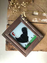 Load image into Gallery viewer, Antique Reverse Glass Painting, Cockerel
