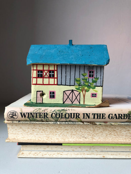 Vintage Hand Painted Paper House