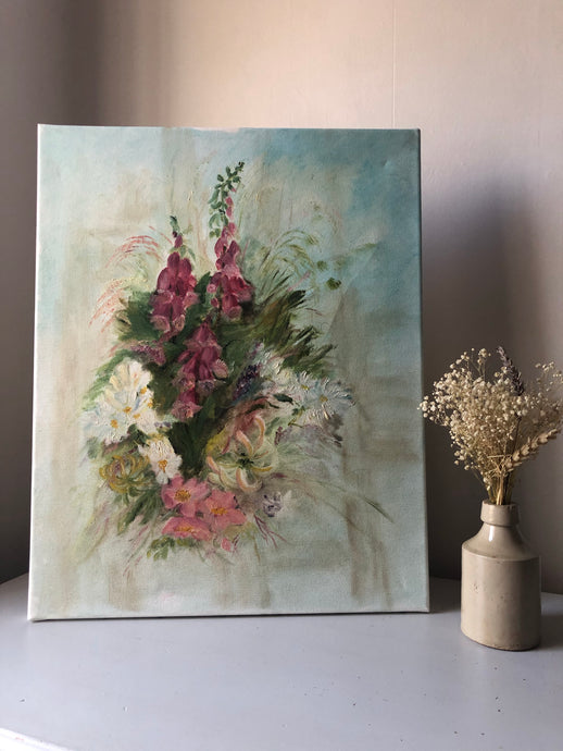 Vintage Foxglove Painting