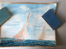 Load image into Gallery viewer, Vintage Sailing Boat Watercolour Painting