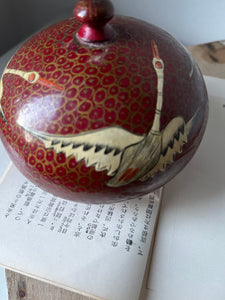 Vintage Chinese Paper Mache Trinket Pot