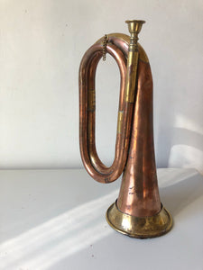 Vintage Brass and Copper Bugle Horn
