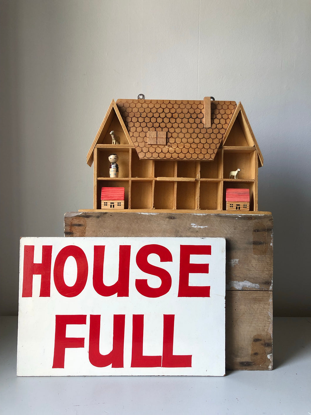 Vintage Wooden ‘House Full’ Prop sign