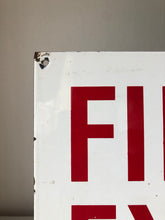 Load image into Gallery viewer, Vintage Enamel Fire Exit Sign