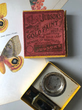 Load image into Gallery viewer, Vintage ‘Judson’s’ Gold Paint Box with contents