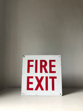 Load image into Gallery viewer, Vintage Enamel Fire Exit Sign