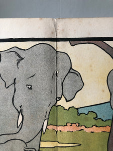 Original 1930s Elephant Bookplate