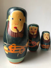 Load image into Gallery viewer, Vintage Russian Fishermen Nesting Dolls