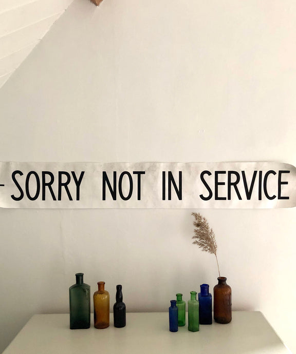 Vintage ‘Not In Service’ Bus Blind