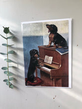 Load image into Gallery viewer, Vintage Dachshund Piano Card