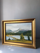 Load image into Gallery viewer, Framed Oil on board painting, Mountain scene