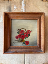 Load image into Gallery viewer, Vintage Miniature framed oil painting, Red