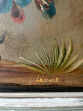 Load image into Gallery viewer, Large floral Oil on Board painting, Circa 1950s