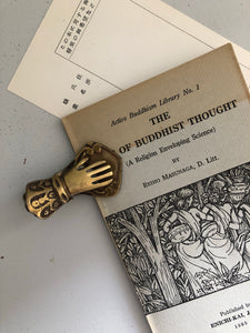 Antique Brass Hand Clip / Paper Holder