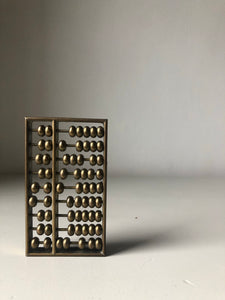 Vintage Mini Brass Abacus