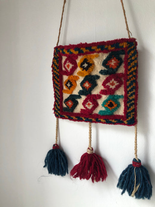 Vintage Handwoven Kilim Bag or Wall Hanging