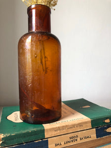 Antique Amber Glass Bottle