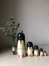 Load image into Gallery viewer, Set of Vintage Penguin Nesting Dolls