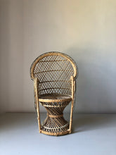 Load image into Gallery viewer, Small Vintage Wicker Peacock Chair