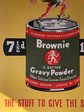 Load image into Gallery viewer, Vintage Shop Advertising Display Card - &#39;Brownie&#39; Gravy Powder