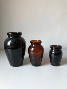 Antique Amber Glass Virol Jar