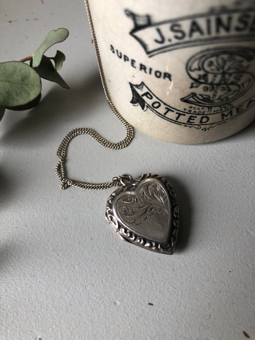 Vintage Silver Heart Locket