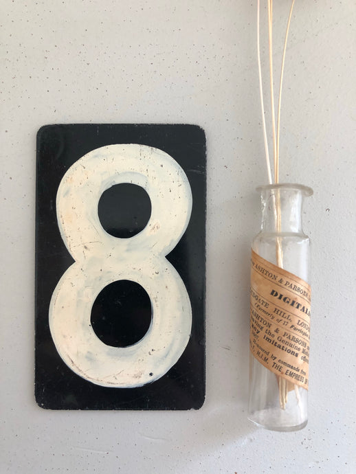 Vintage Double sided Metal Score Number