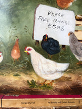 Load image into Gallery viewer, Vintage Chickens / Farm painting on board