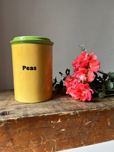 Vintage ‘Peas’ storage Jar
