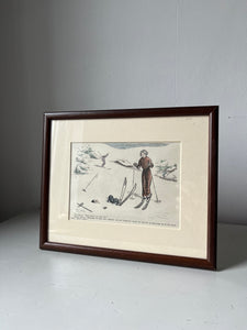 Vintage Framed Ski illustration