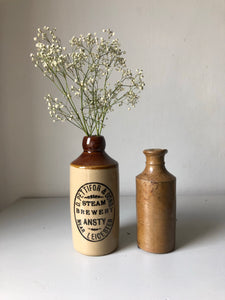 Brown Stoneware Inkwell