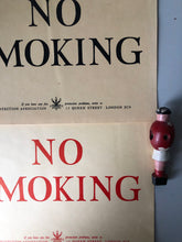 Load image into Gallery viewer, Vintage &#39;NO SMOKING&#39; Poster