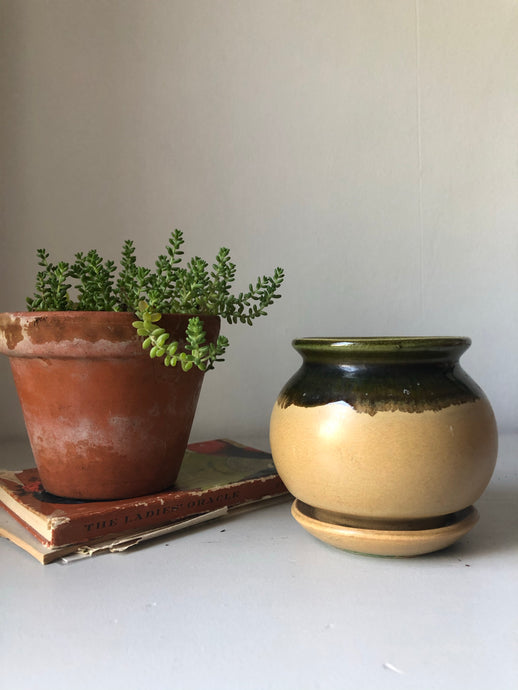 Vintage studio pottery plant pot