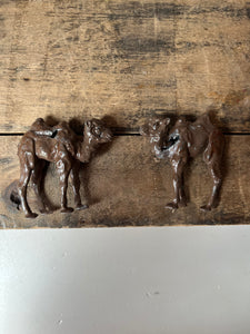 Pair of Antique Lead Camels