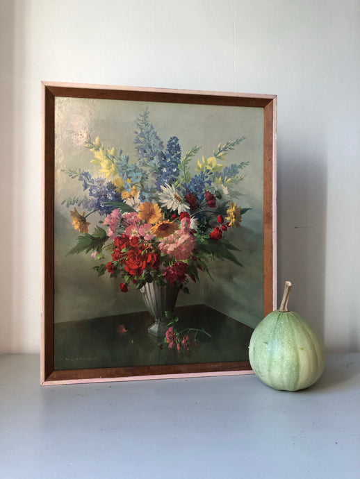 Vintage Framed Floral Print