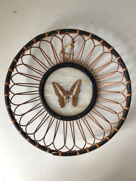 Vintage Butterfly Bamboo Bowl
