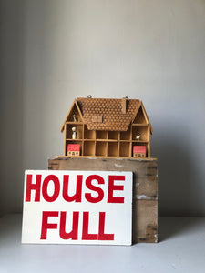 Vintage Wooden ‘House Full’ Prop sign