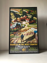 Load image into Gallery viewer, Vintage West Country Framed Railway Poster