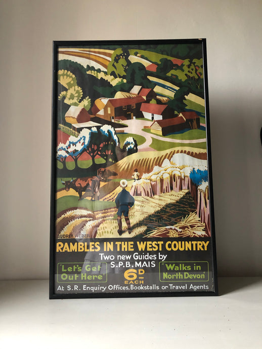 Vintage West Country Framed Railway Poster