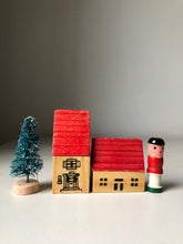Load image into Gallery viewer, 1950s German Wooden Christmas Village Set