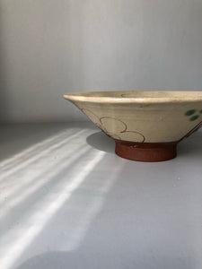 Vintage hand painted rustic bowl