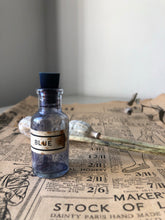 Load image into Gallery viewer, Mini Vintage Blue Ink Bottle