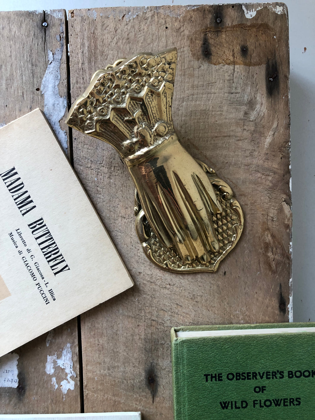 Large Brass Hand Clip / Paper Holder