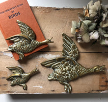 Load image into Gallery viewer, Vintage Brass Wall Ducks