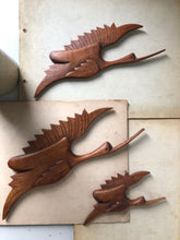 Load image into Gallery viewer, Vintage Wooden Flying Birds / Cranes
