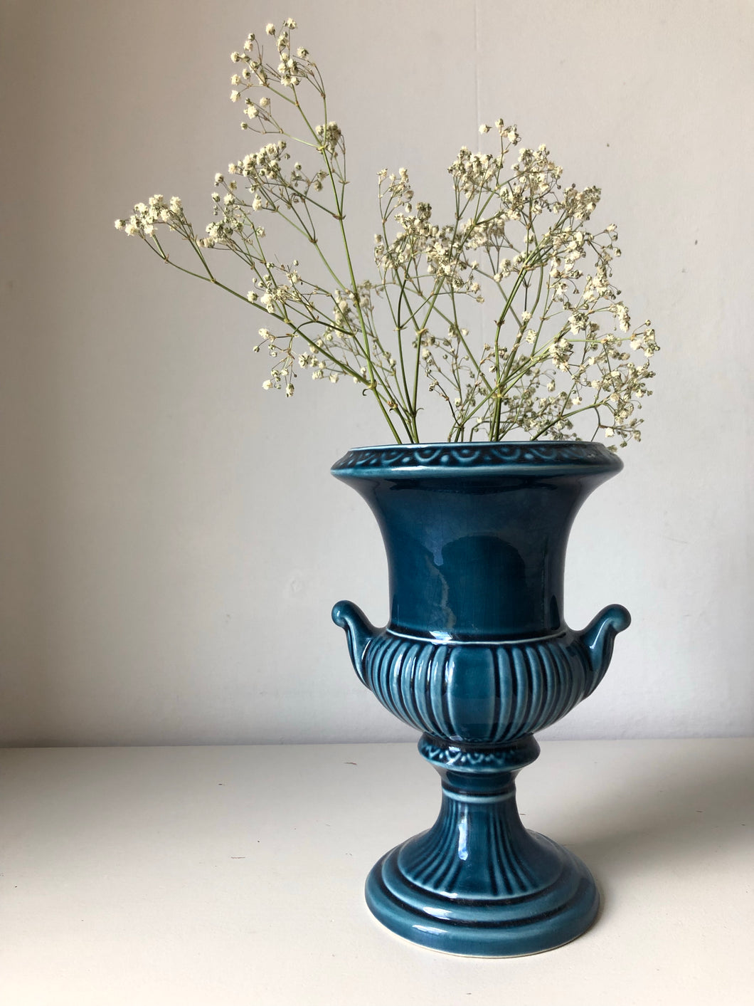 Vintage Navy Blue Dartmouth Urn