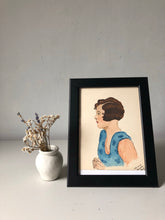 Load image into Gallery viewer, 1930s Vintage Watercolour Portrait