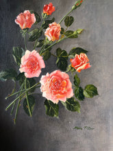 Load image into Gallery viewer, Vintage ‘Roses’ oil painting