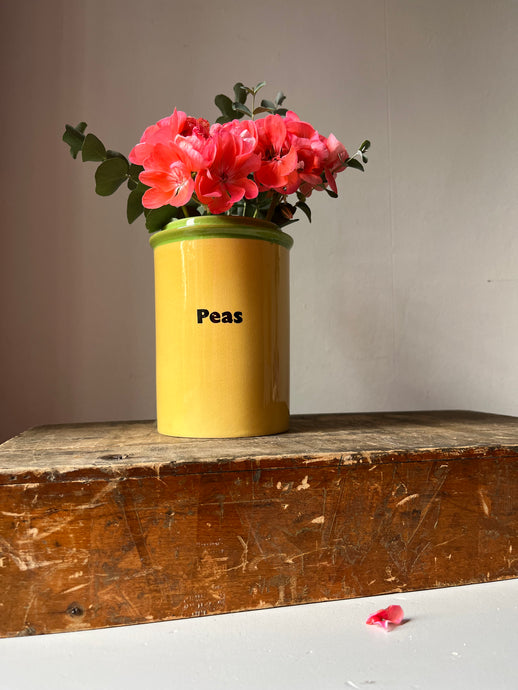 Vintage ‘Peas’ storage Jar