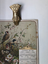 Load image into Gallery viewer, Large Brass Hand Clip / Paper Holder